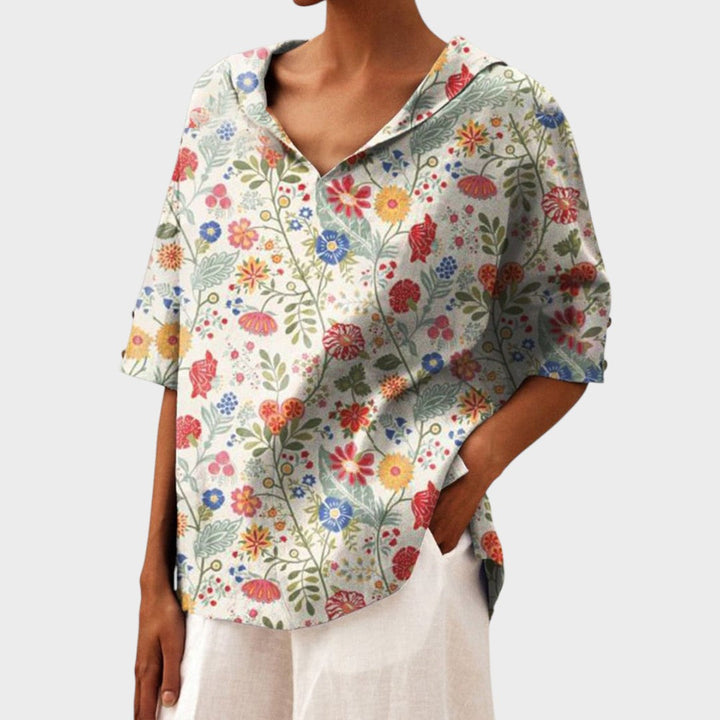 Olivia – Elegant Linen Top
