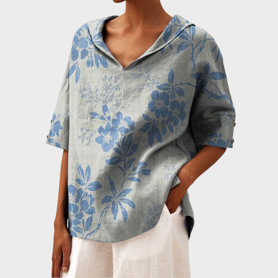 Olivia – Elegant Linen Top