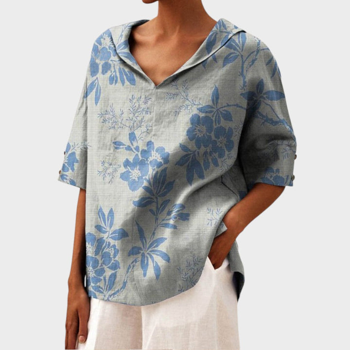 Olivia – Elegant Linen Top