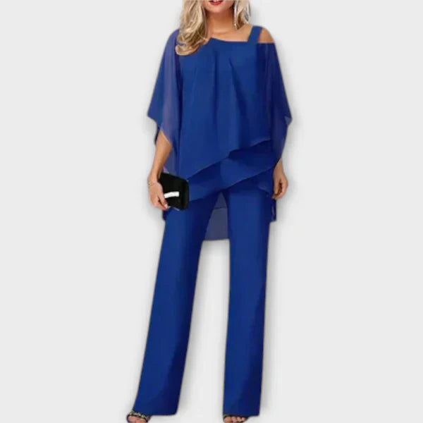Agnes | Elegant Chiffon Layered Pant Set