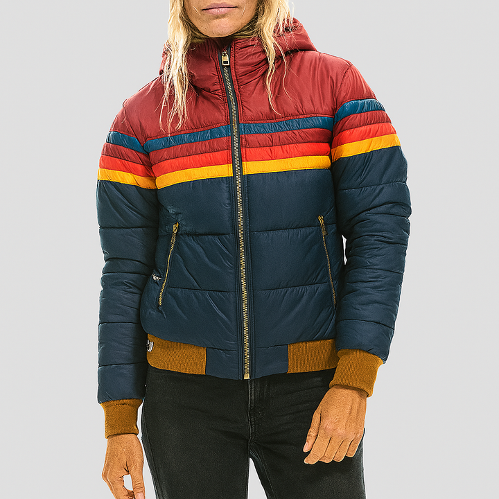 Isabella  Women's retro parka with faux fur hood