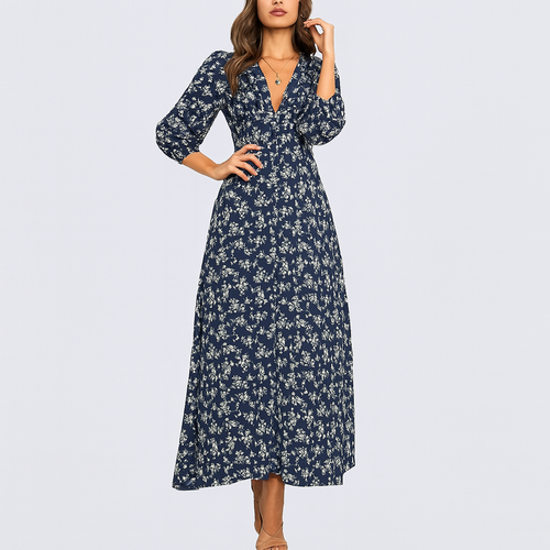 Isabella™ - V-neck Floral Dress