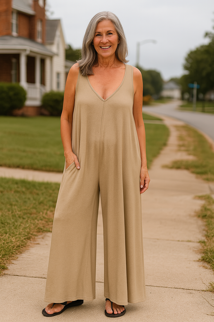 Grace™ | Wide-Leg Sleeveless Jumpsuit