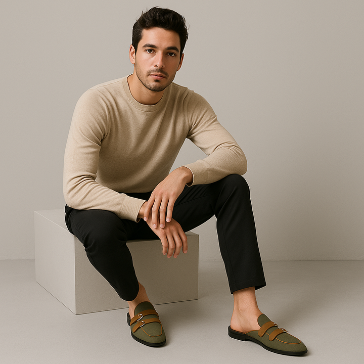 The Henley Mule – Men’s Slip On Loafers in Canvas