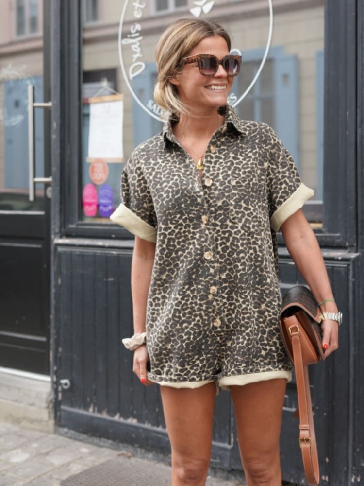 Elizabeth™ | Leopard Print Shirt Dress
