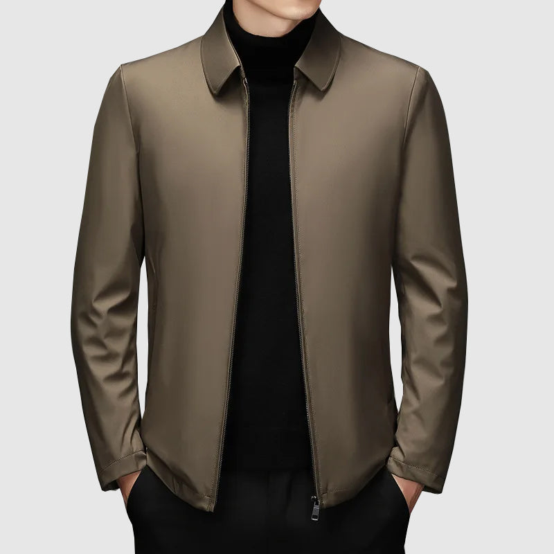 Men’s Jacket - Smart Casual - Fitted Design - Classic Collar - Zip Closure