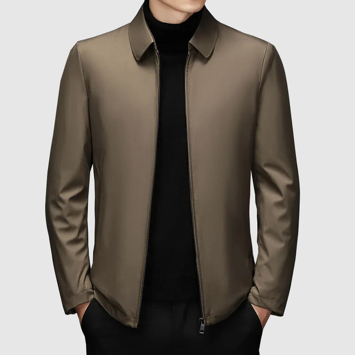 Men’s Jacket - Smart Casual - Fitted Design - Classic Collar - Zip Closure