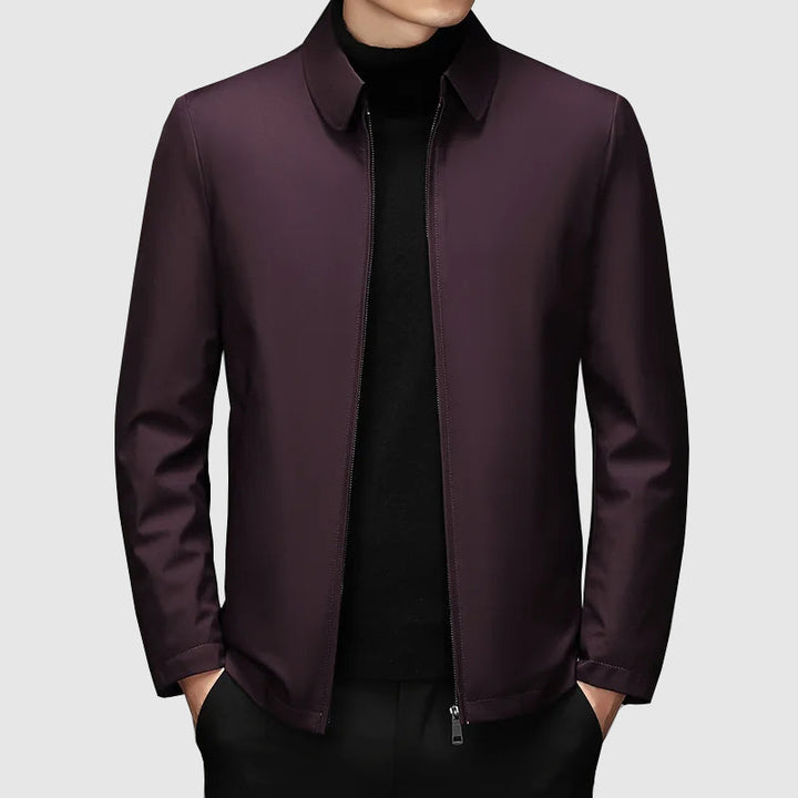 Men’s Jacket - Smart Casual - Fitted Design - Classic Collar - Zip Closure