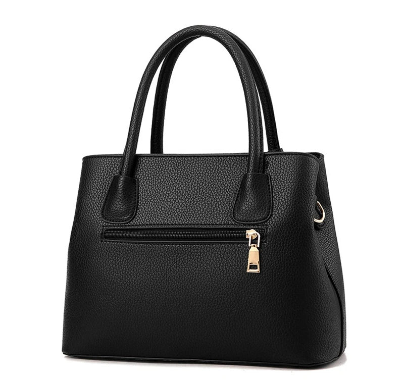 Women's Leather Crossbody Tote Bag - Classic Plaid Chic Versatile