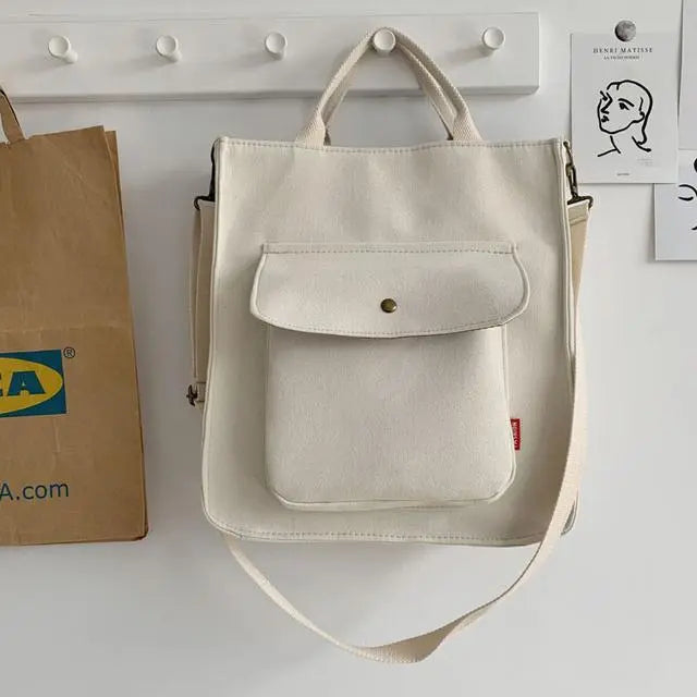 Women's Corduroy Shoulder Tote Bag - Stylish Spacious Versatile