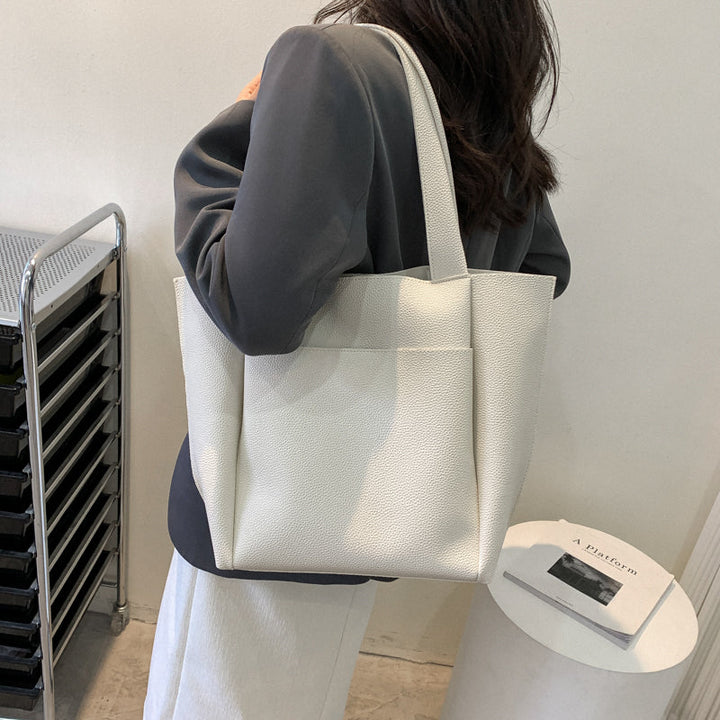Women's Leather Shoulder Tote  Bag - Luxe Ethical Spacious Versatile