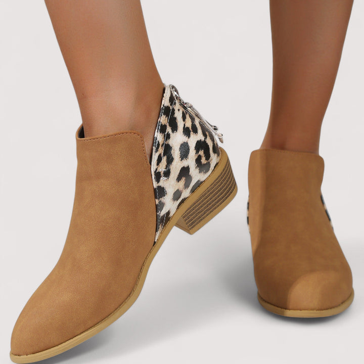 Elizabeth™ | Leopard-Chic Ankle Boots