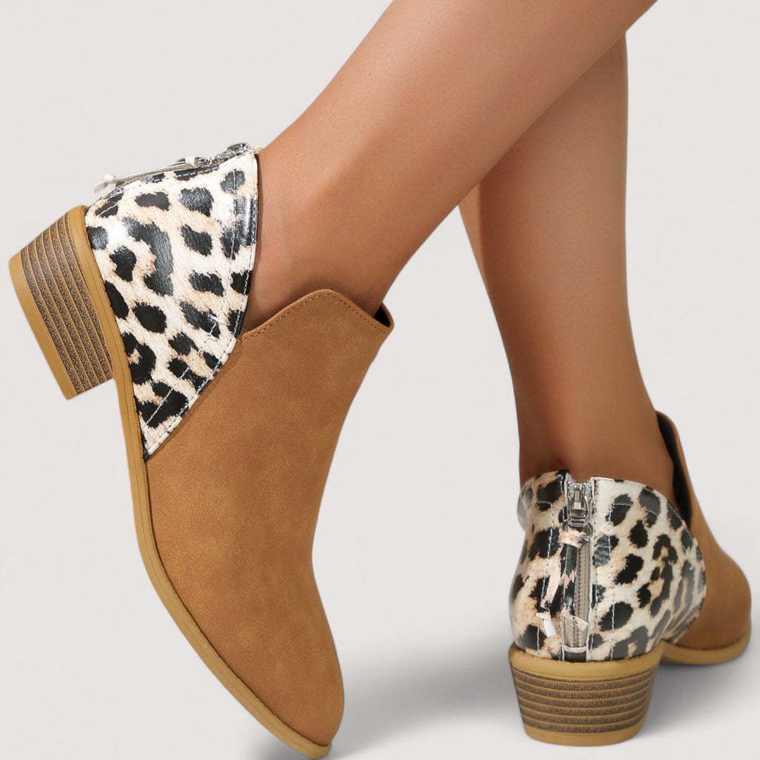 Elizabeth™ | Leopard-Chic Ankle Boots