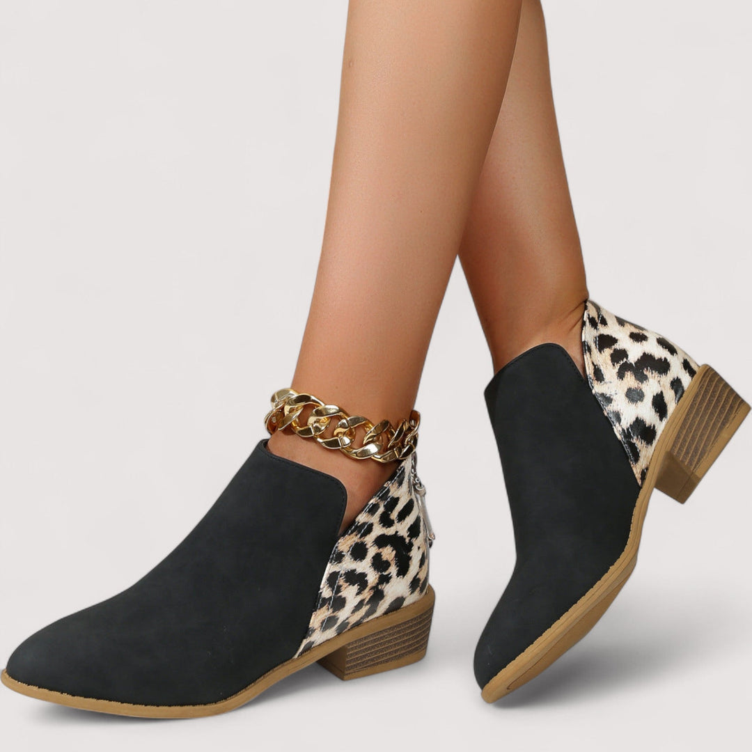 Elizabeth™ | Leopard-Chic Ankle Boots