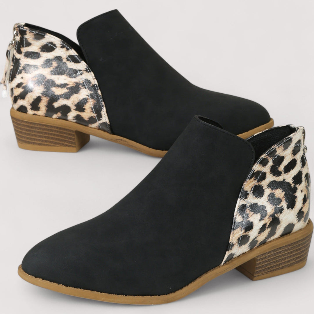 Elizabeth™ | Leopard-Chic Ankle Boots