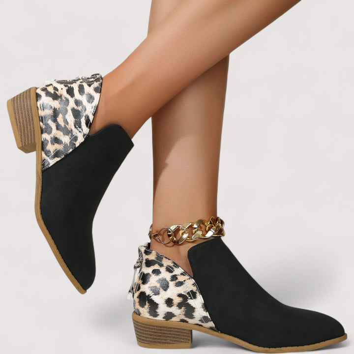 Elizabeth™ | Leopard-Chic Ankle Boots