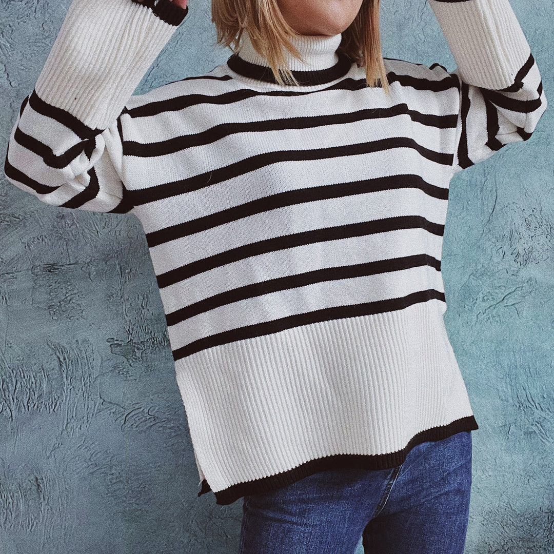 Cara | Striped Knit Sweater for Comfort and Style