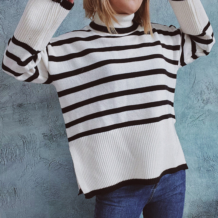 Cara | Striped Knit Sweater for Comfort and Style