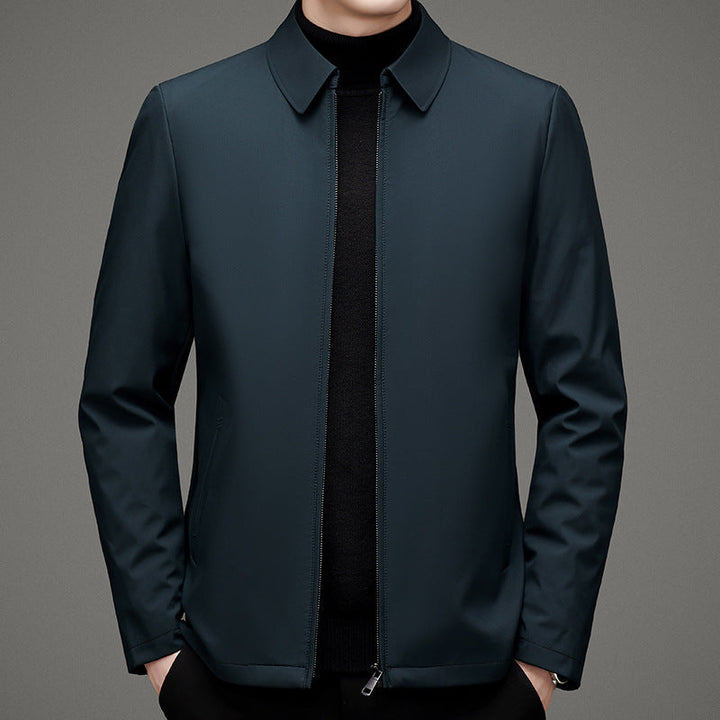 Men’s Jacket - Smart Casual - Fitted Design - Classic Collar - Zip Closure