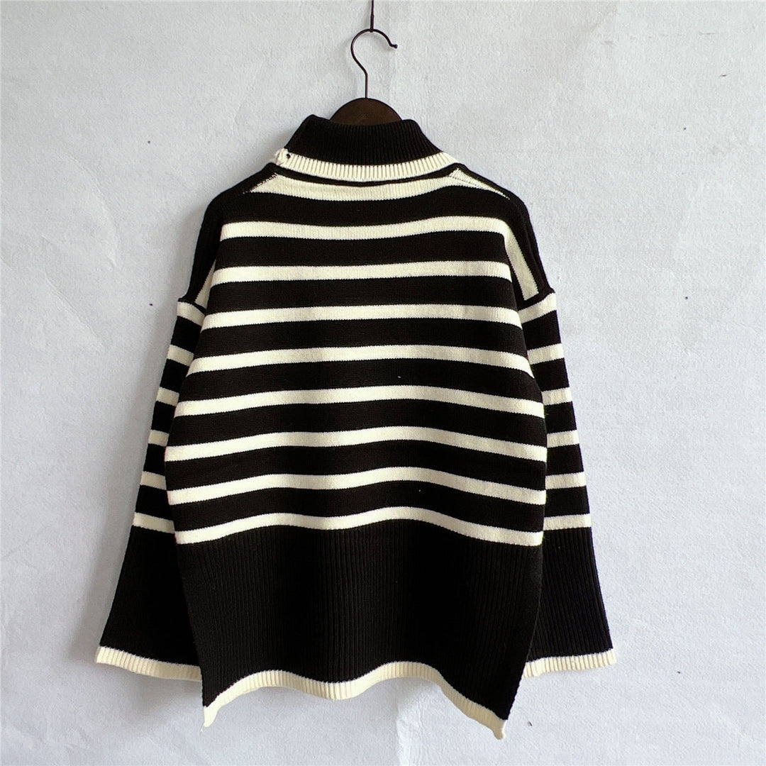 Cara | Striped Knit Sweater for Comfort and Style