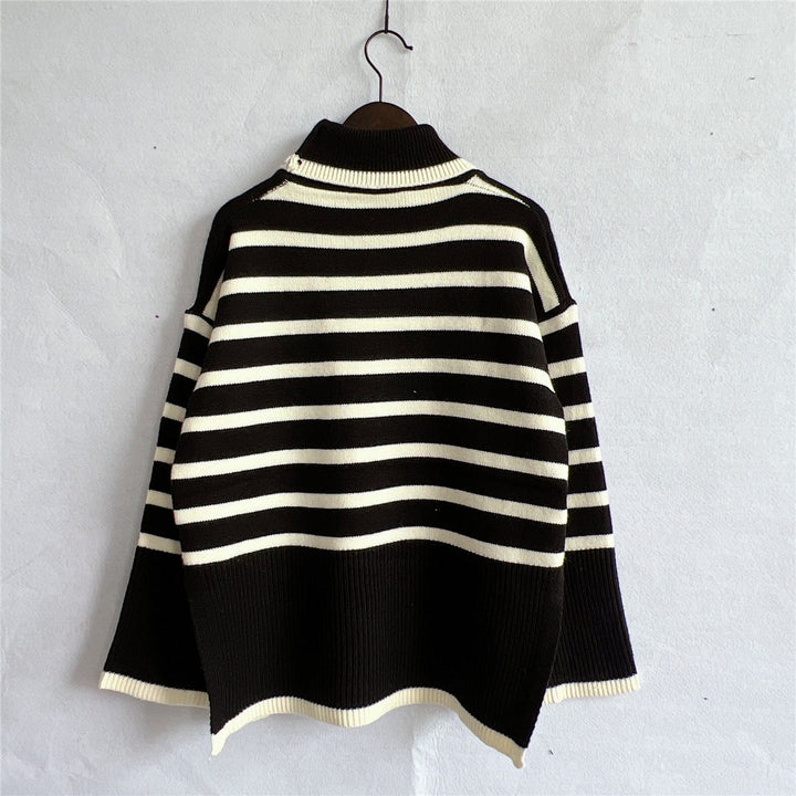 Cara | Striped Knit Sweater for Comfort and Style