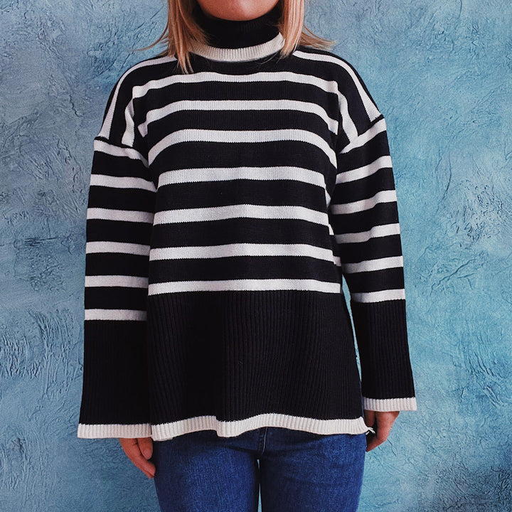 Cara | Striped Knit Sweater for Comfort and Style