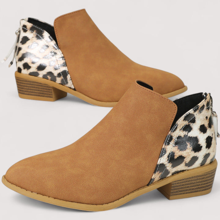 Elizabeth™ | Leopard-Chic Ankle Boots