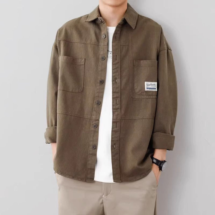 Men’s Overshirt Jacket – Cotton – Relaxed Fit – Button-Up – Utility Pockets – Layering Piece