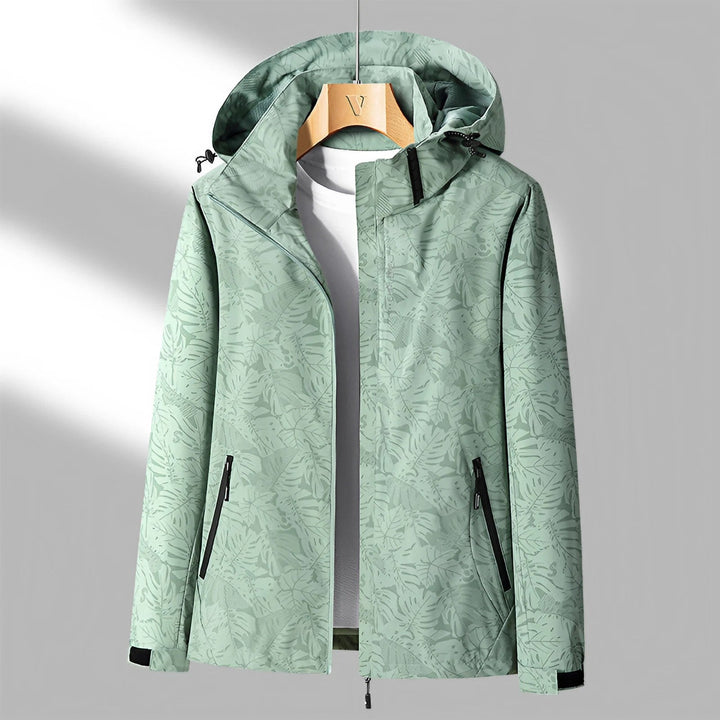 Women’s Waterproof Jacket – Lightweight Wind-Resistant – Adjustable Hood – Zip Pockets