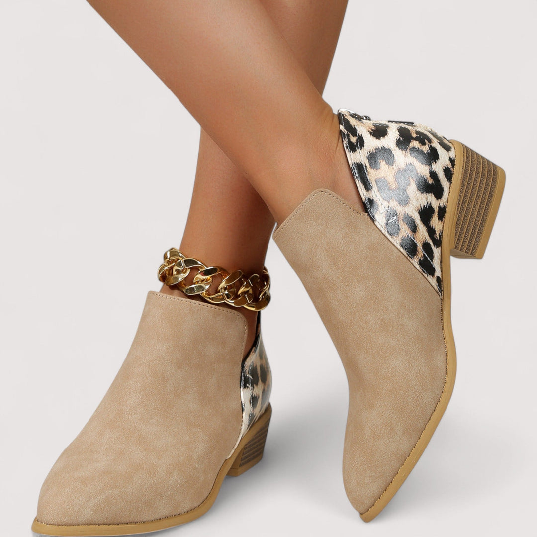 Elizabeth™ | Leopard-Chic Ankle Boots