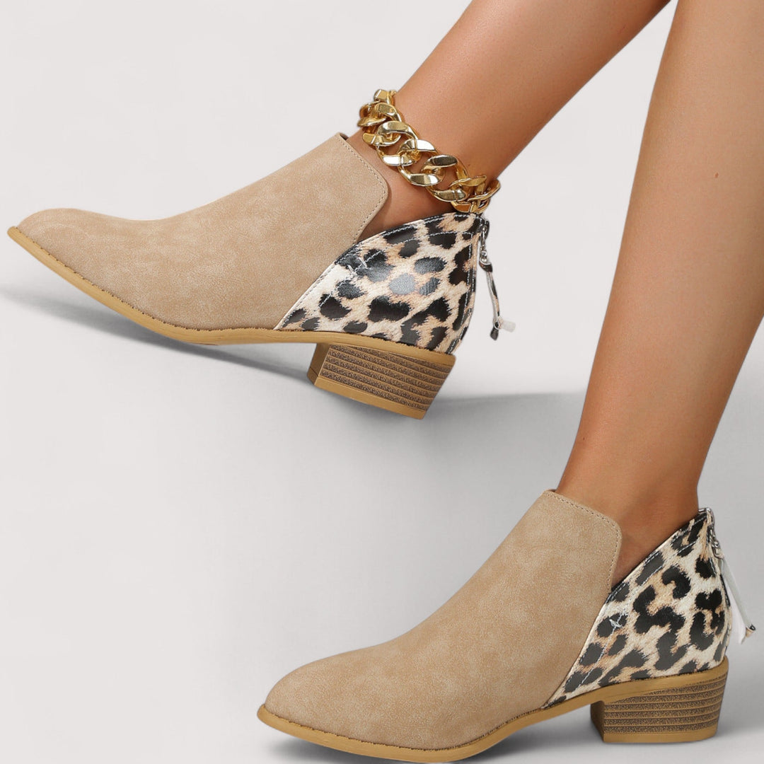 Elizabeth™ | Leopard-Chic Ankle Boots