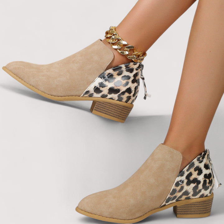 Elizabeth™ | Leopard-Chic Ankle Boots