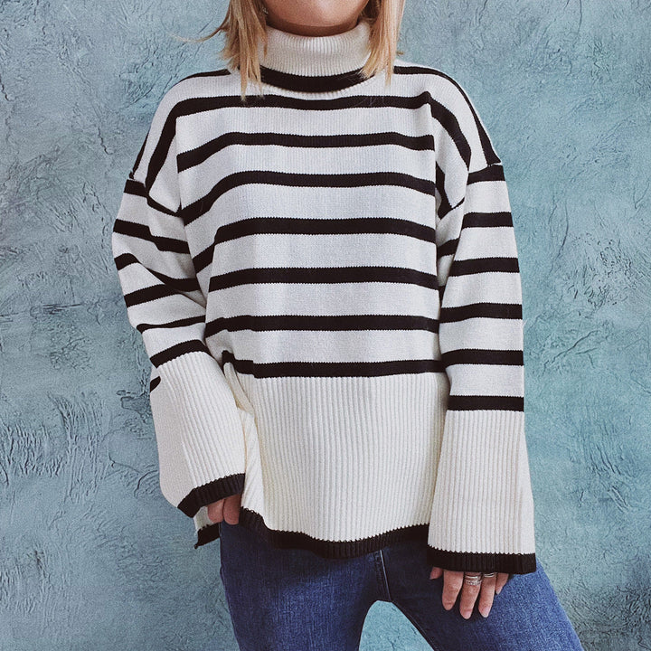 Cara | Striped Knit Sweater for Comfort and Style