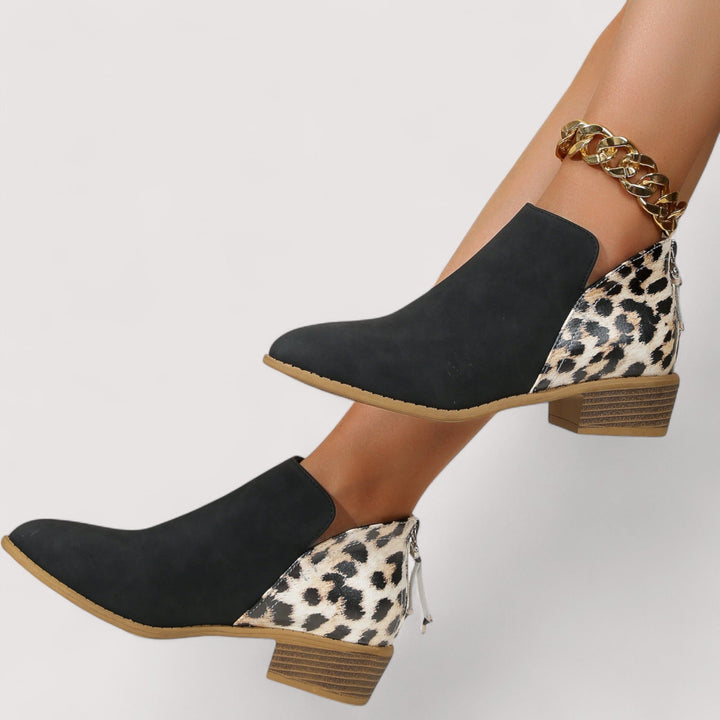 Elizabeth™ | Leopard-Chic Ankle Boots