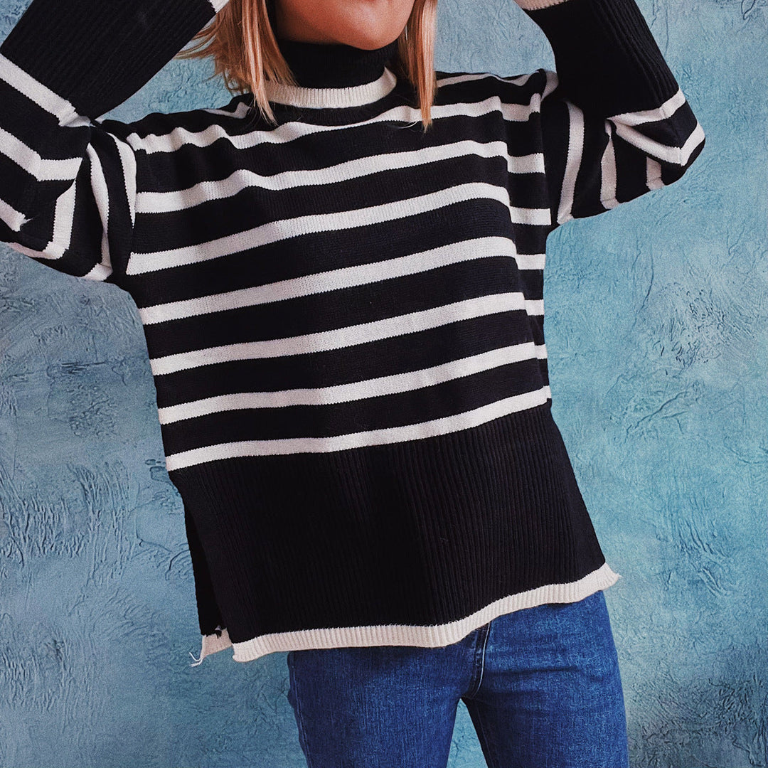 Cara | Striped Knit Sweater for Comfort and Style