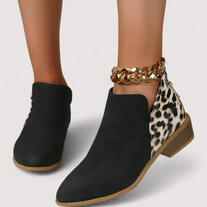 Elizabeth™ | Leopard-Chic Ankle Boots