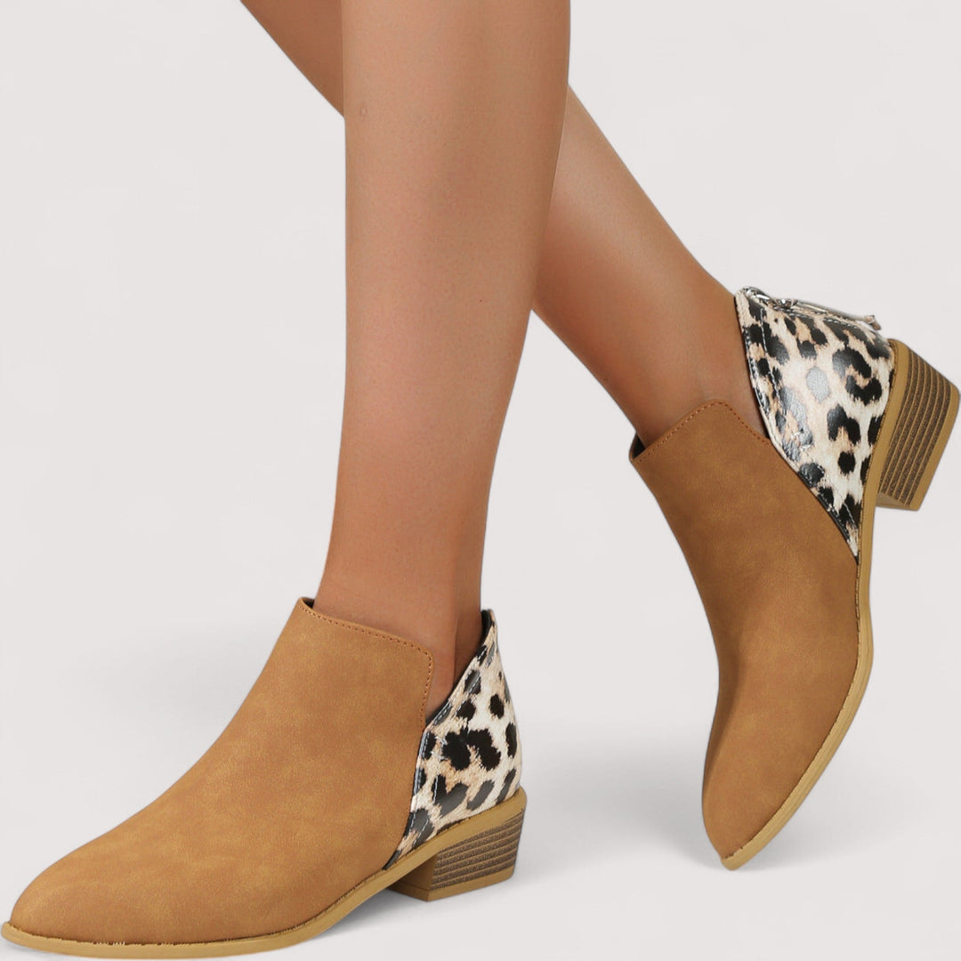 Elizabeth™ | Leopard-Chic Ankle Boots