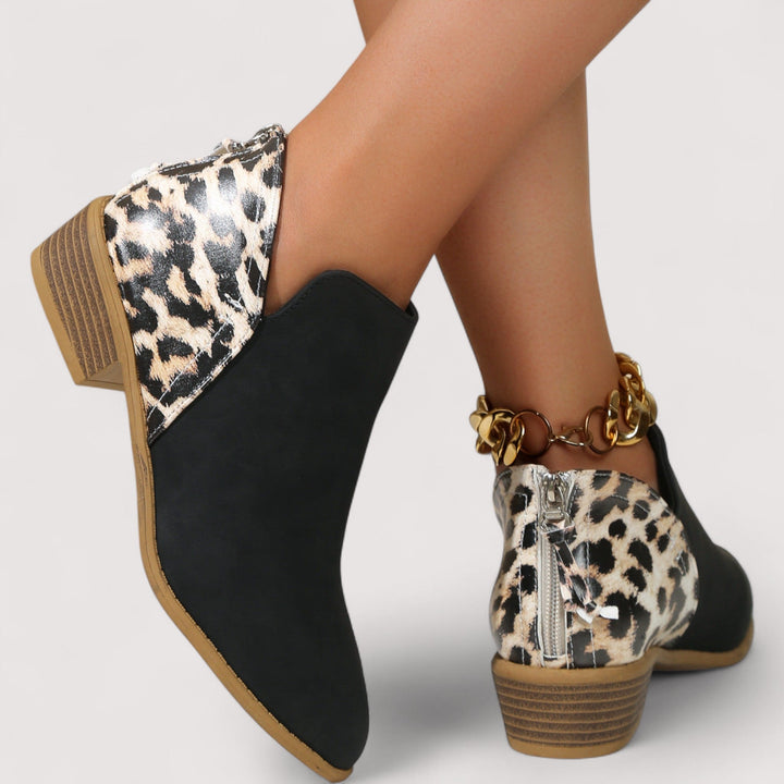 Elizabeth™ | Leopard-Chic Ankle Boots