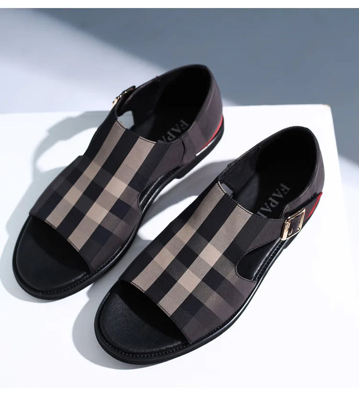 BAYSIDE CHECK SLIDE SANDAL