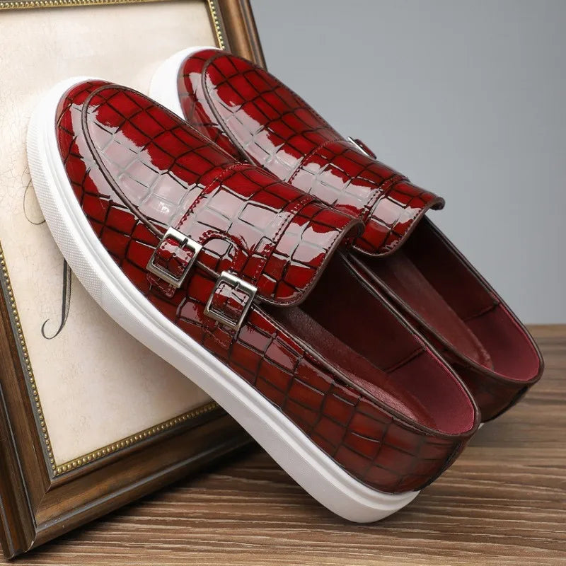 FERRARO ALLIGATOR LEATHER MONK STRAP SHOE