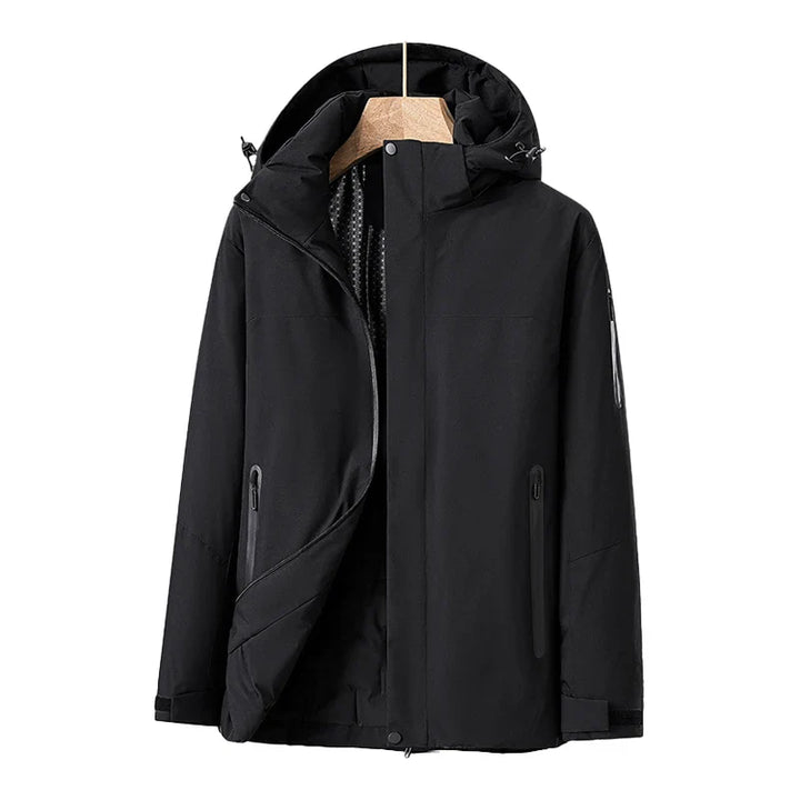 Women's Waterproof Jacket – Windproof Outdoor Coat – Detachable Hood – Zipper Pockets