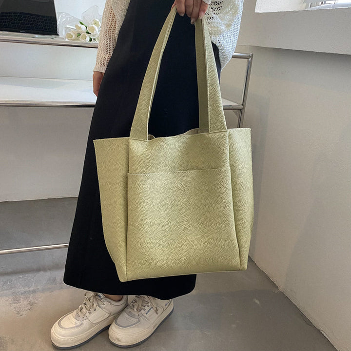 Women's Leather Shoulder Tote  Bag - Luxe Ethical Spacious Versatile