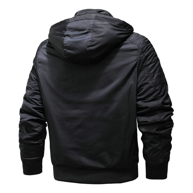 Men's hooded jacket with multiple pockets