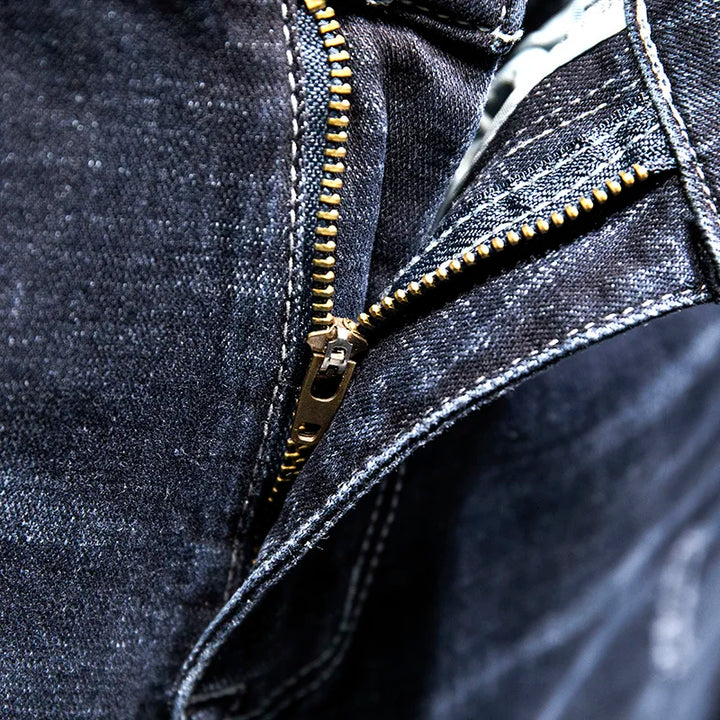 OXFORD RIPPED SLIM JEANS