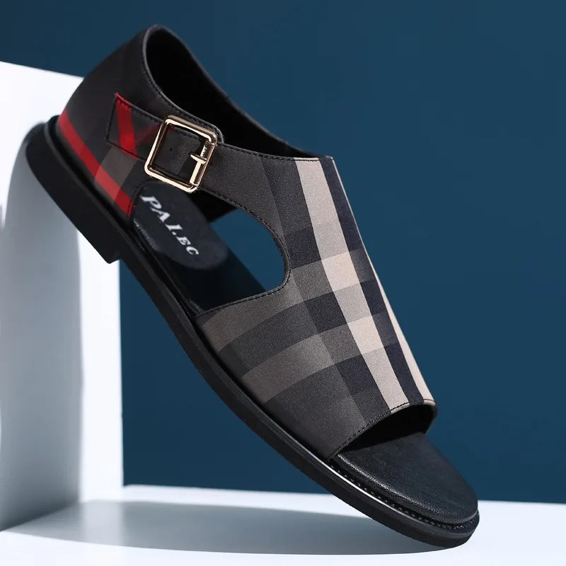 BAYSIDE CHECK SLIDE SANDAL