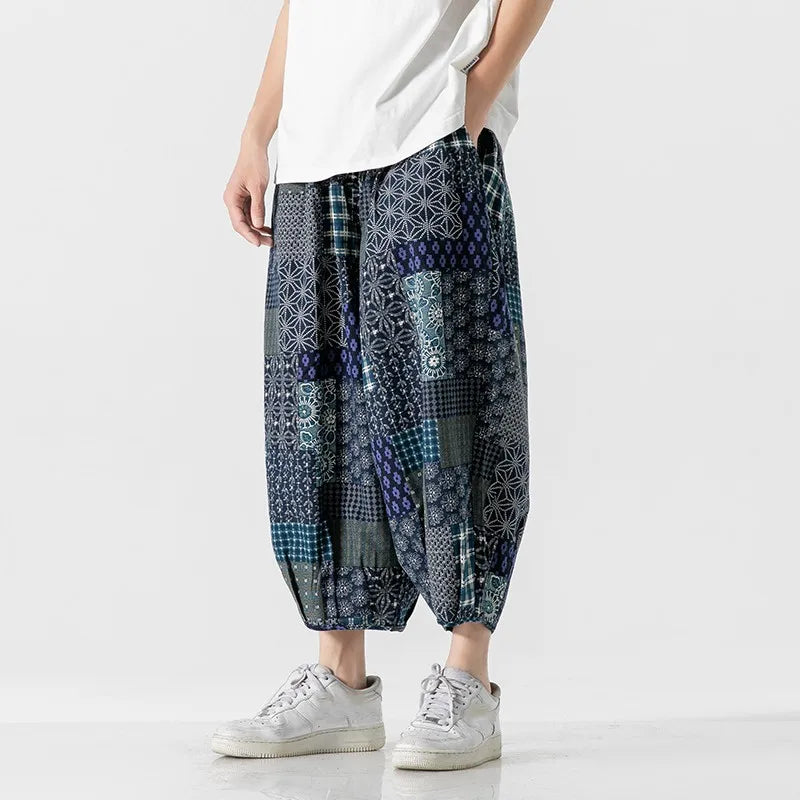 SHIBUYA PATCHWORK WIDE-TROUSERS