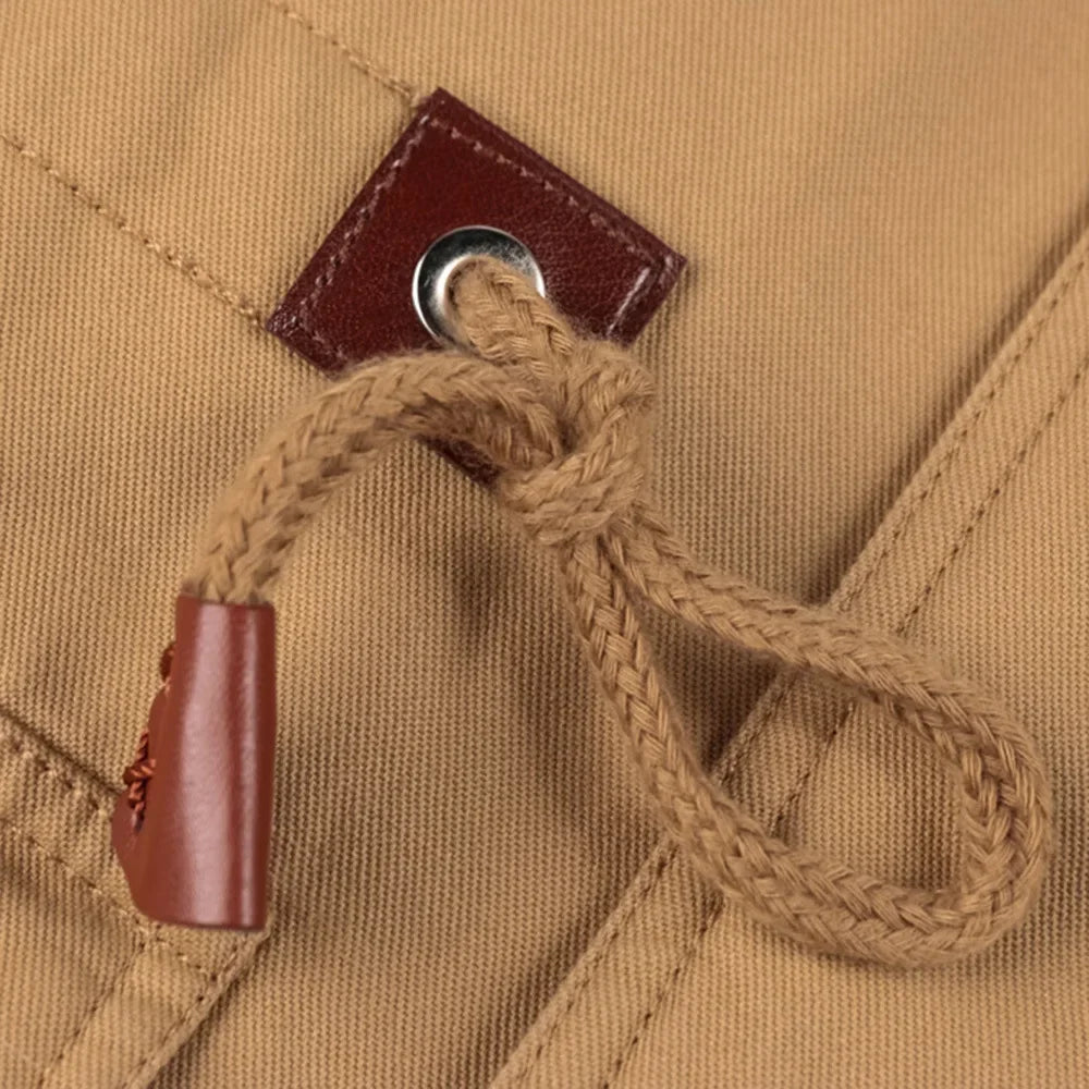 Men’s Military Field Jacket - Cotton Blend - Multiple Pockets - Adjustable Fit - Zip Closure