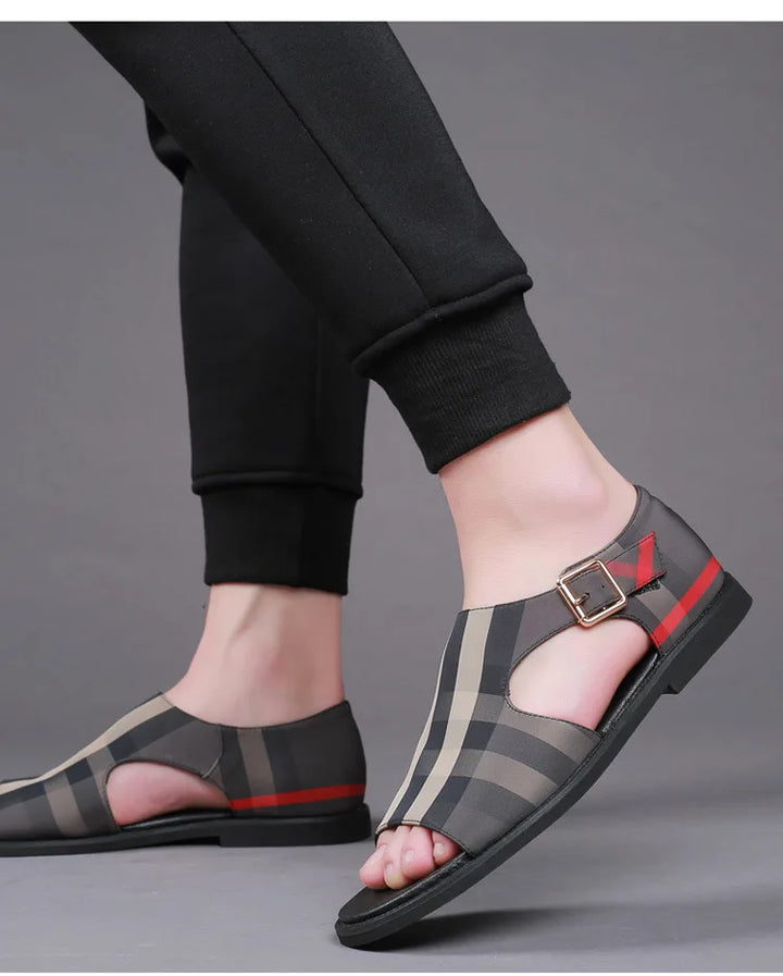 BAYSIDE CHECK SLIDE SANDAL
