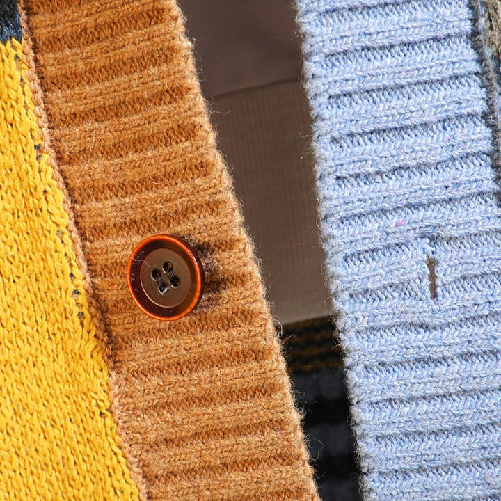NORDIC PATCHWORK CARDIGAN