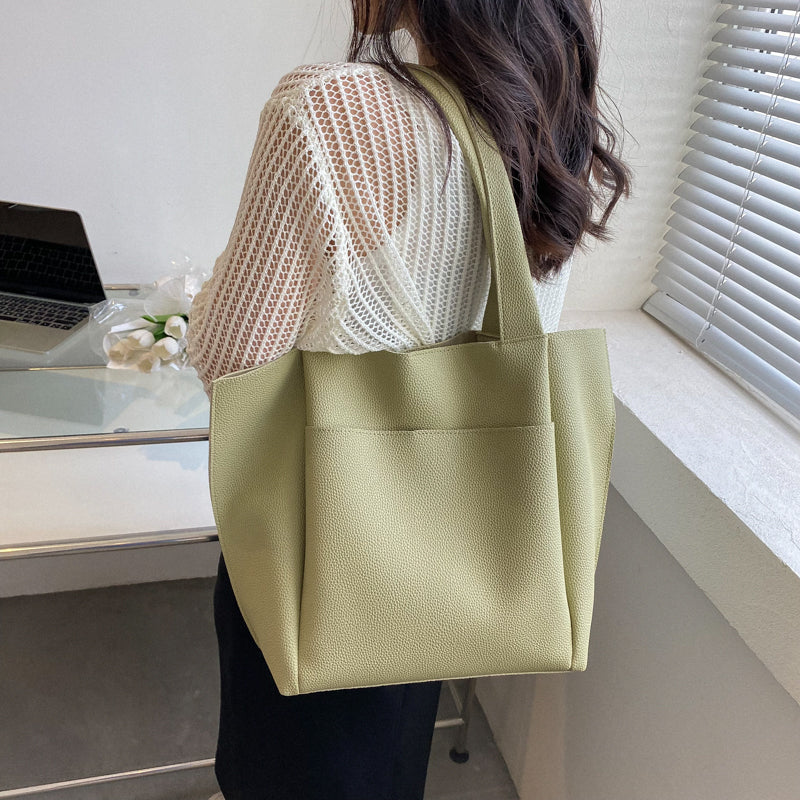 Women's Leather Shoulder Tote  Bag - Luxe Ethical Spacious Versatile